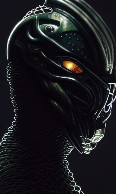 Rococo Predator Mask in Dark Regal Style