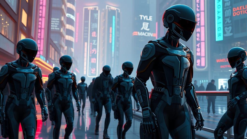 Futuristic Daily Life in High-Tech Enclaves