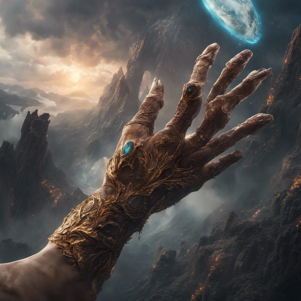 Fantastical Hand of God Concept Art