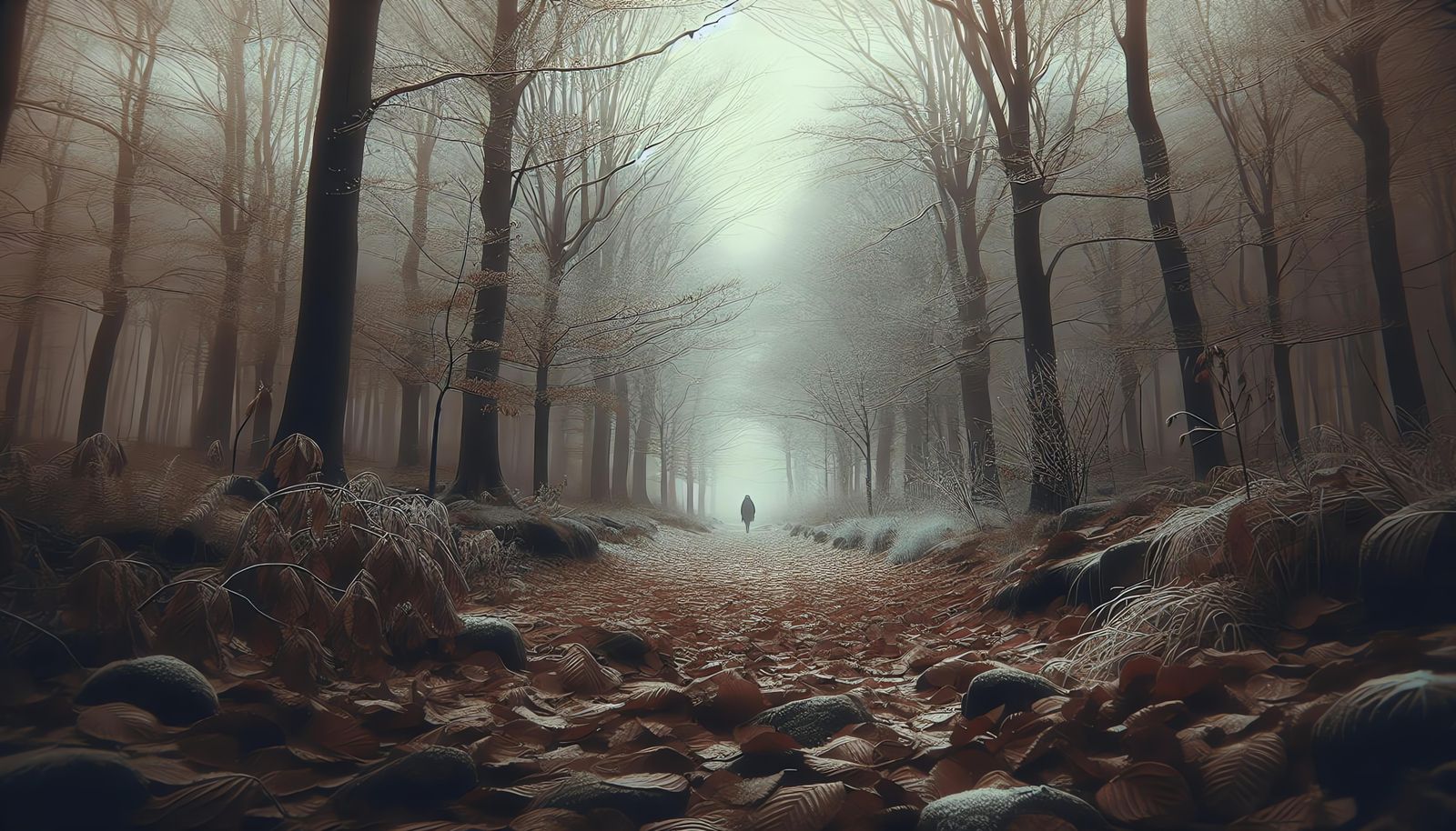 Bleak Winter Day: Solitude in Brown and Gray