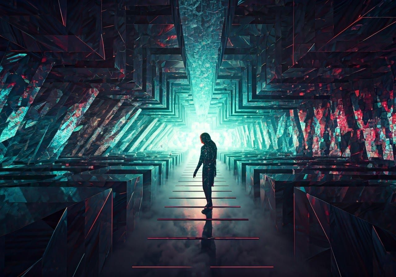 Disco Labyrinth in Neon Wonderland