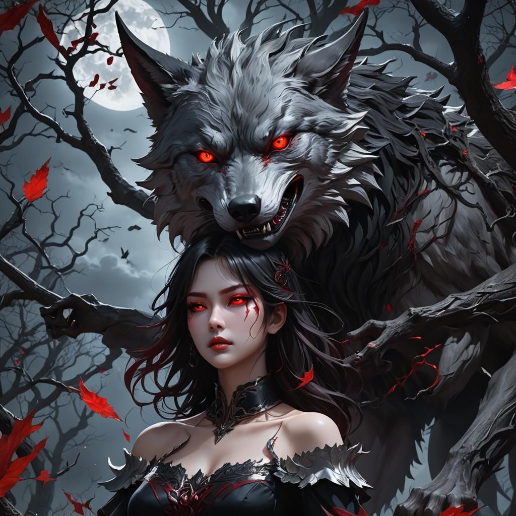 Wolf Demon Reveals Dark Truth in Anime Style