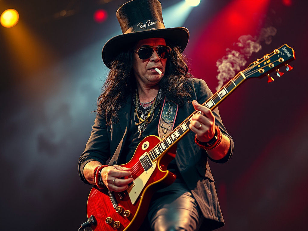 Slash as Pilgrim in Rock Concert Lighting