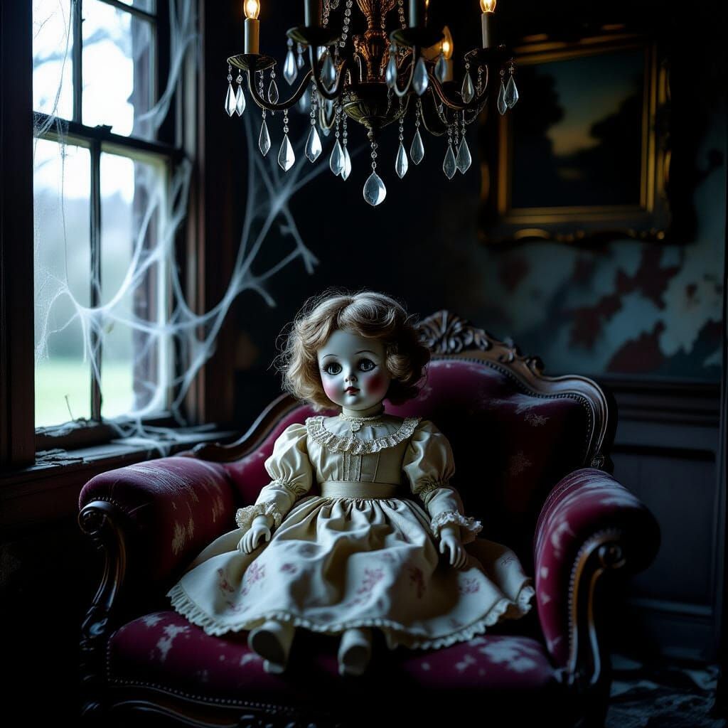 Antique Doll in Abandoned Victorian Mansion