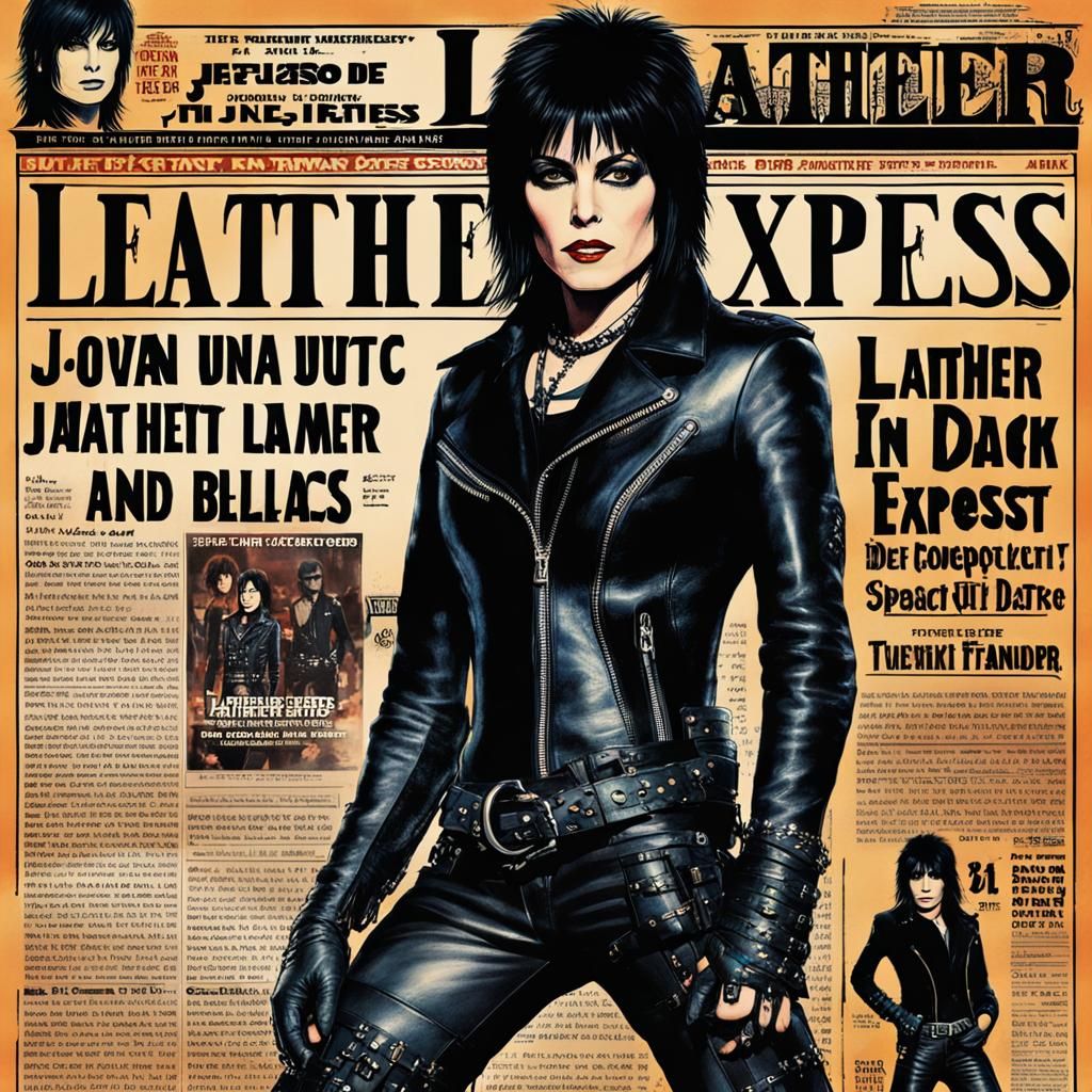 Joan Jett on Leather Express Newspaper Cover