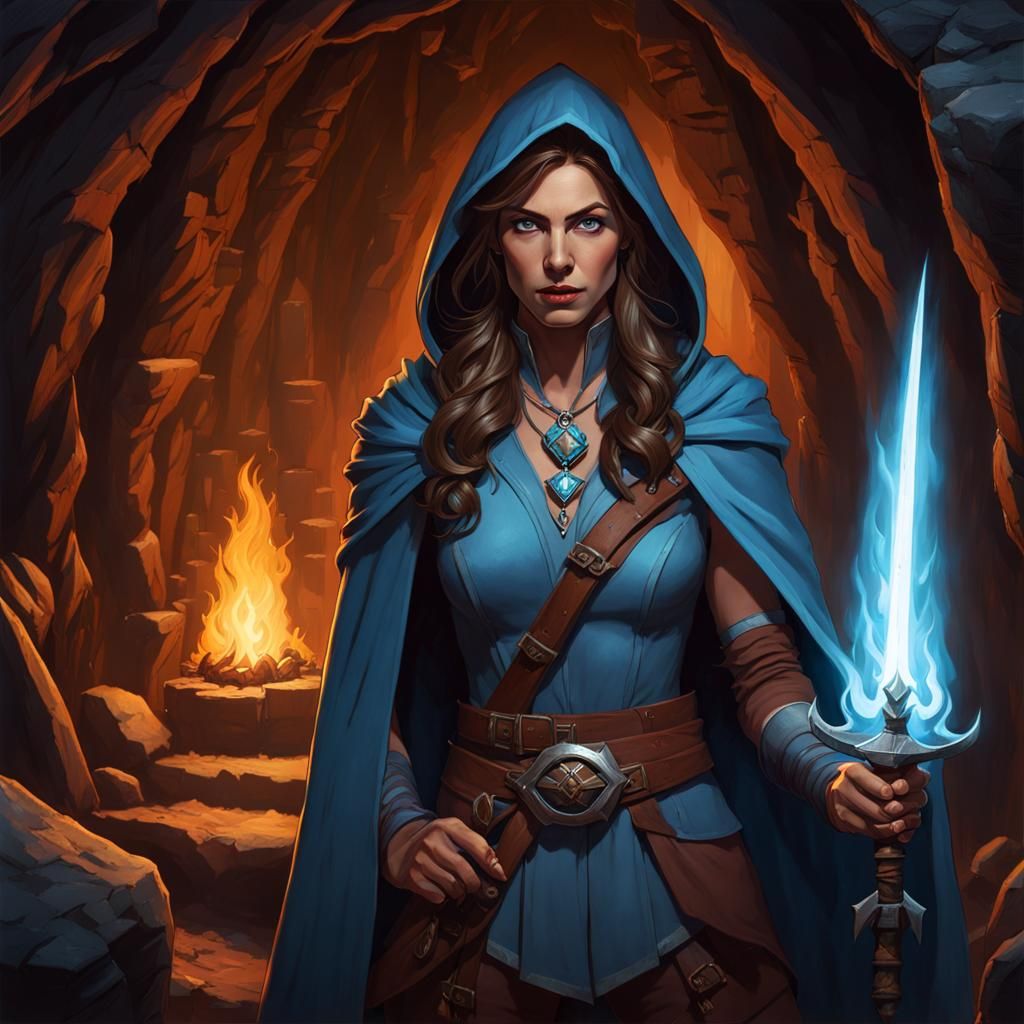 Female Rogue Portrait in D&D Fantasy Style