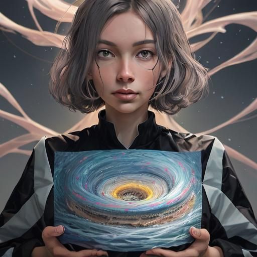 Mystical Pastel Vortex in Watercolor Landscape