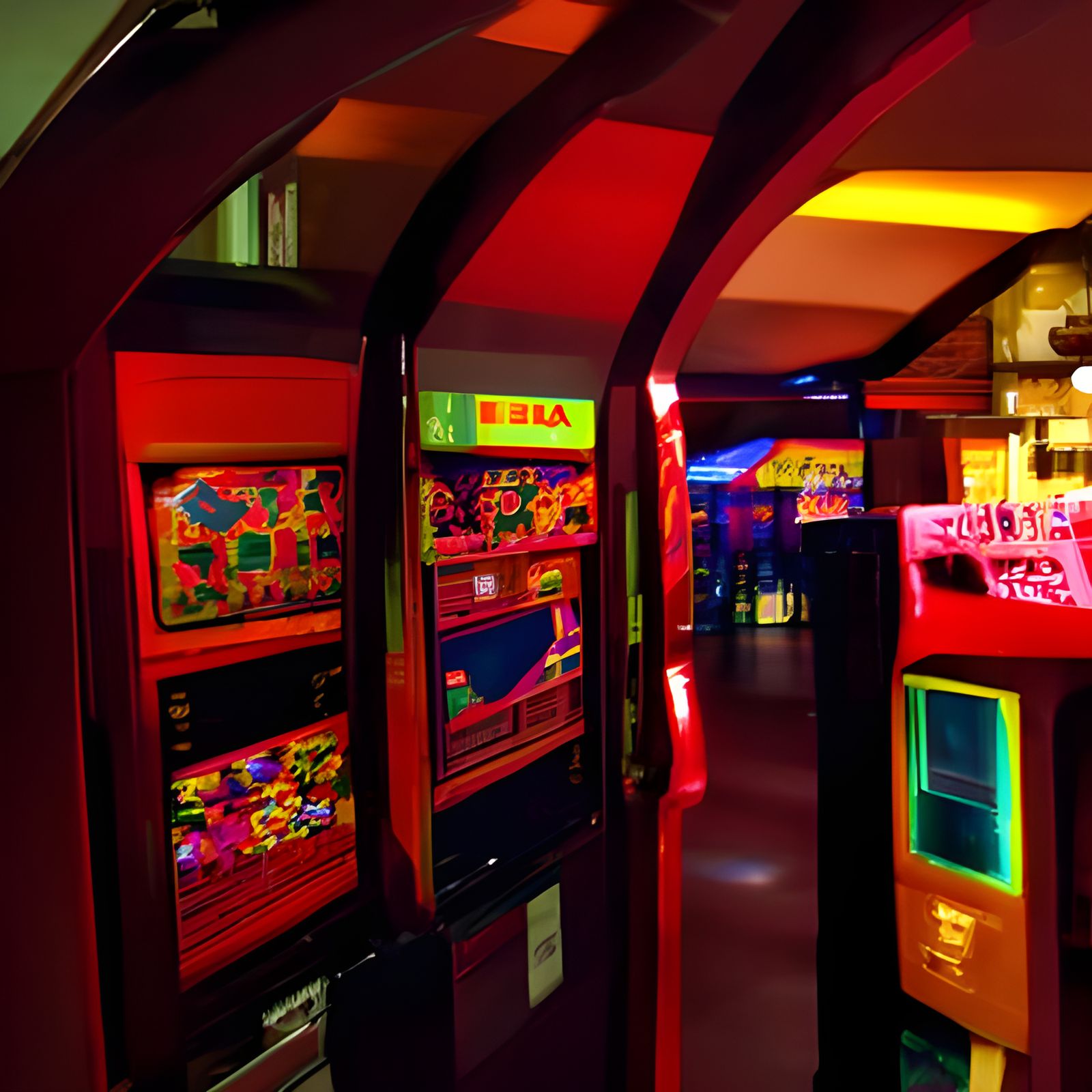 Neon Lit Arcade