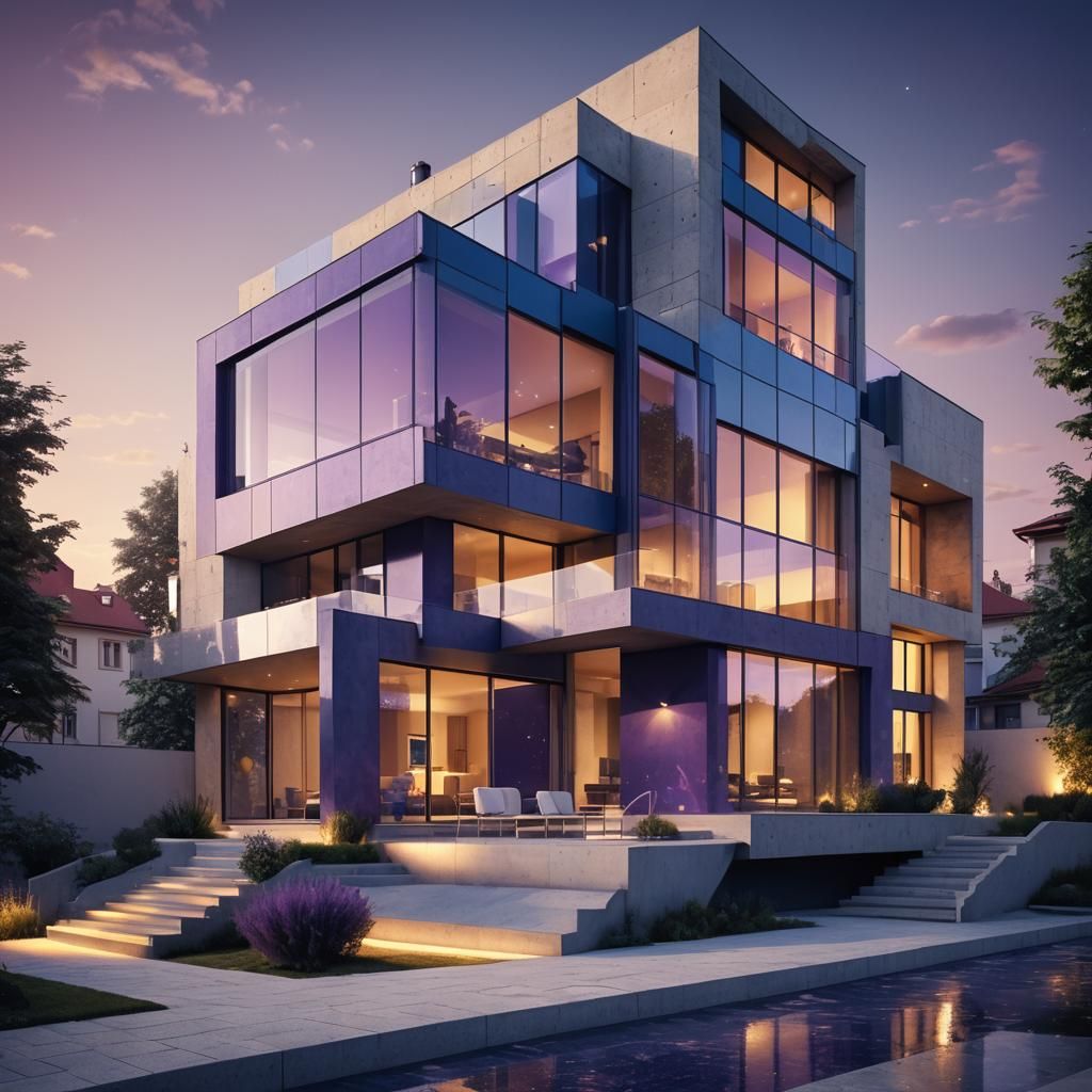 Luxury Modern Villa in Prague: Digital Art