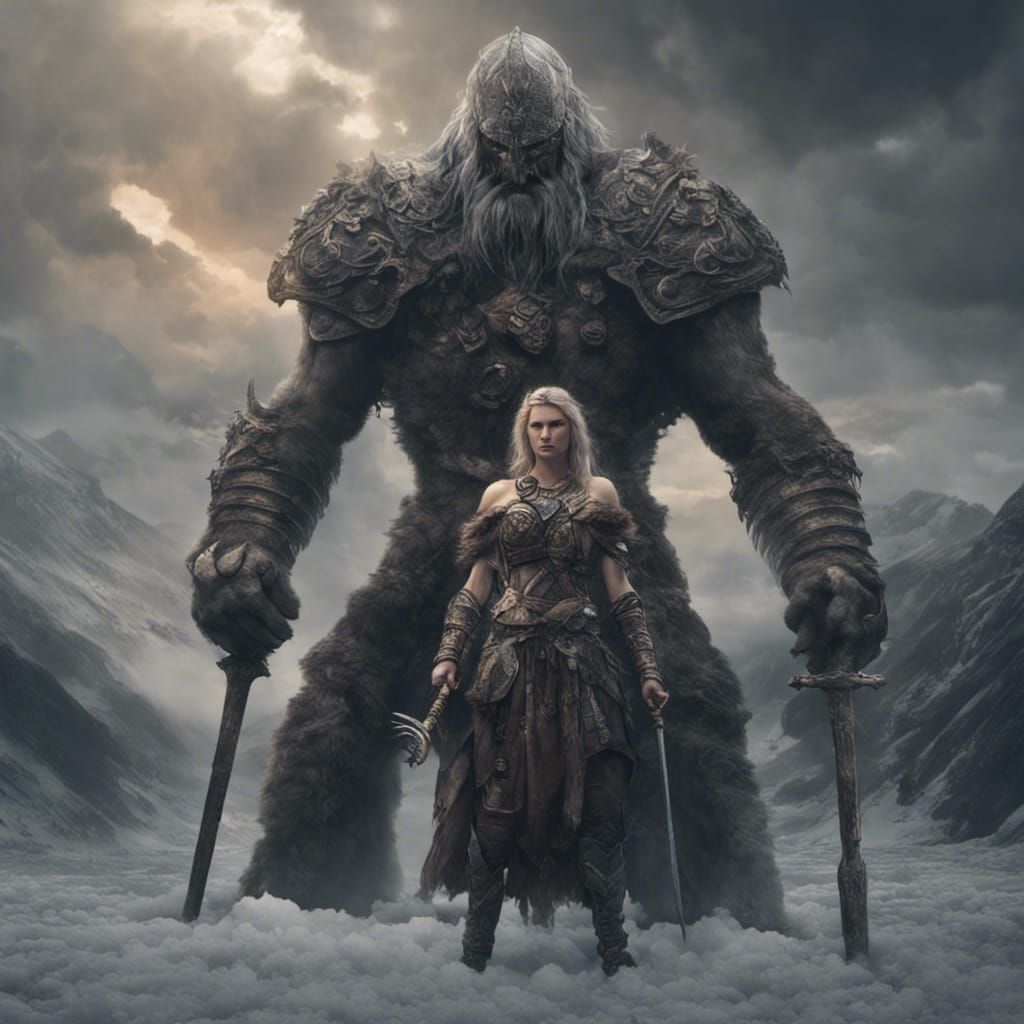 Valkyrie Leads Warrior to Valhalla: Digital Matte Painting