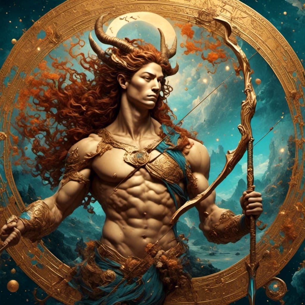 <lora:The Centaur v2:1.0> <lora:SymbAles:1.0> Zodiac Sagitta...