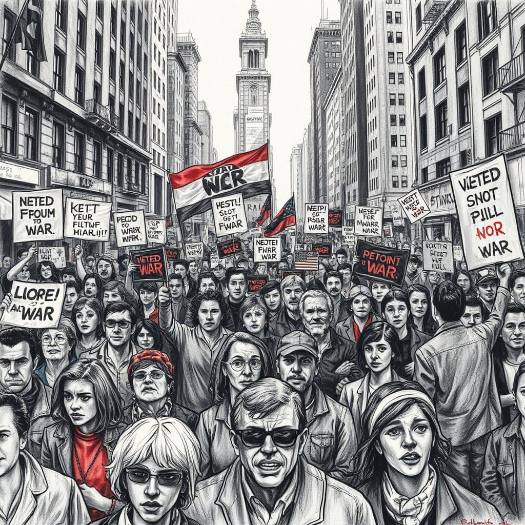 Protesters Unite Against War in Gritty City Streets