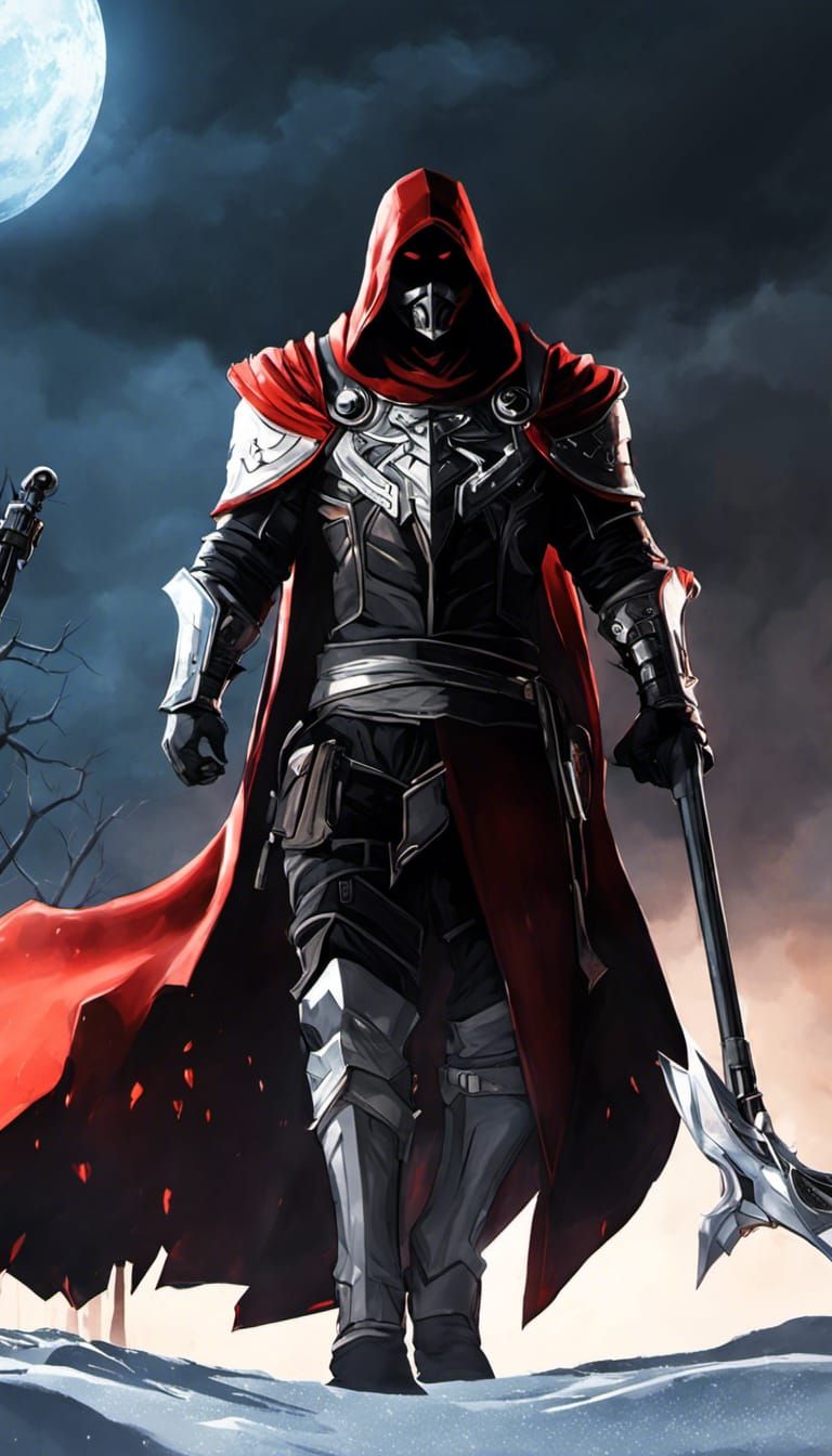 Hulking Brawler in Winter Landscape, Dark Fantasy Art