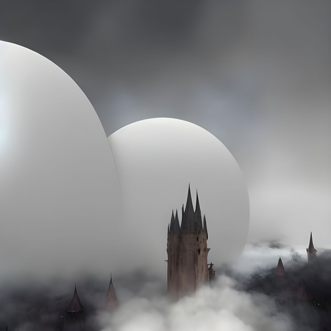 Surreal Biological Structure with Magical Prism