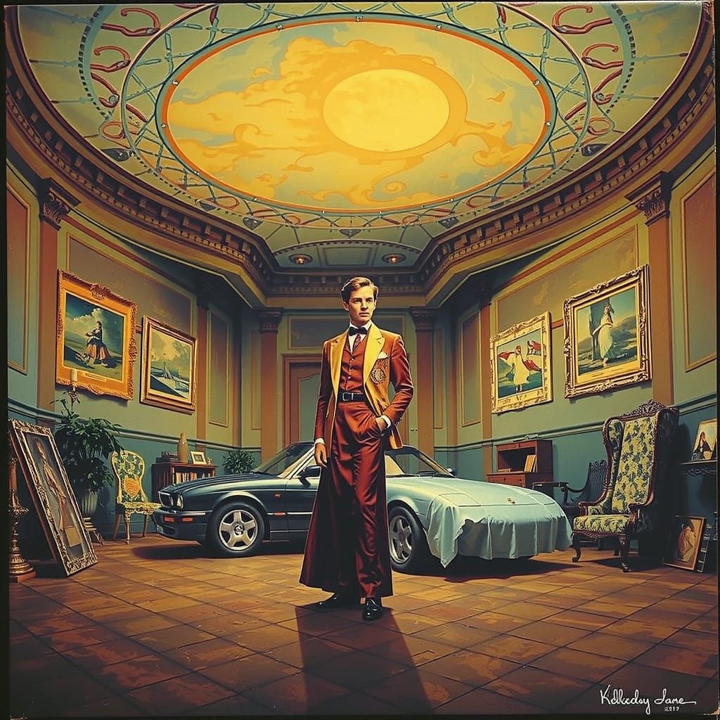 Elegant Figure in Hyperrealistic Style