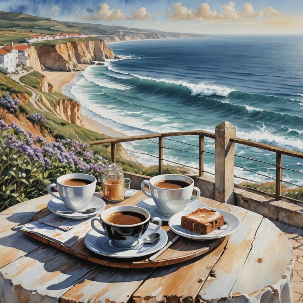 Nazare on a summer moninig