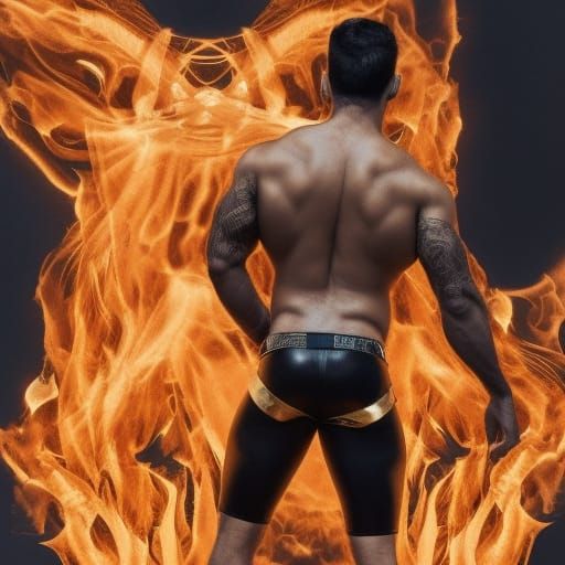 Muscular Men with Goddess Aura in Romantic Style