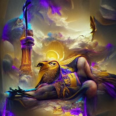 Horus, God of Sky: Dark Fantasy Concept Art