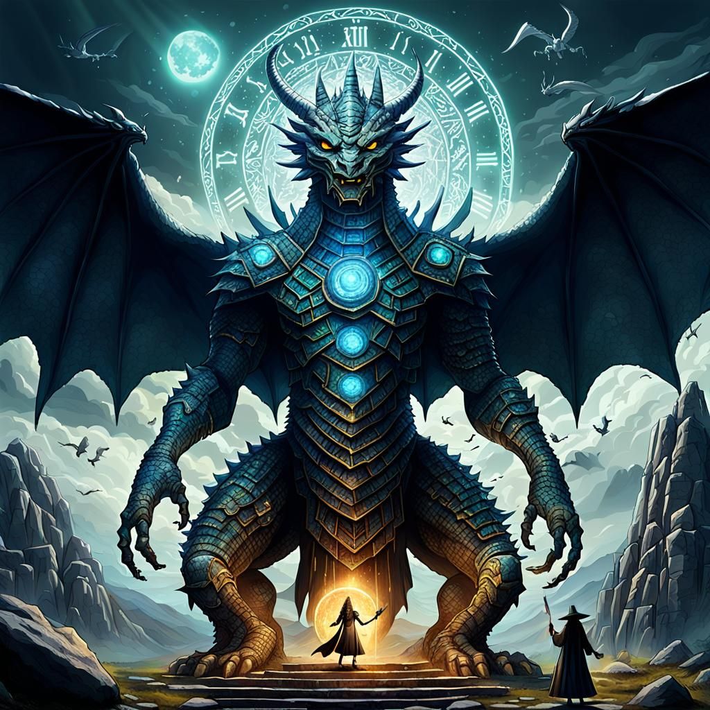 Binary Code Dream: Witches Awaken Stone Dragon Golem