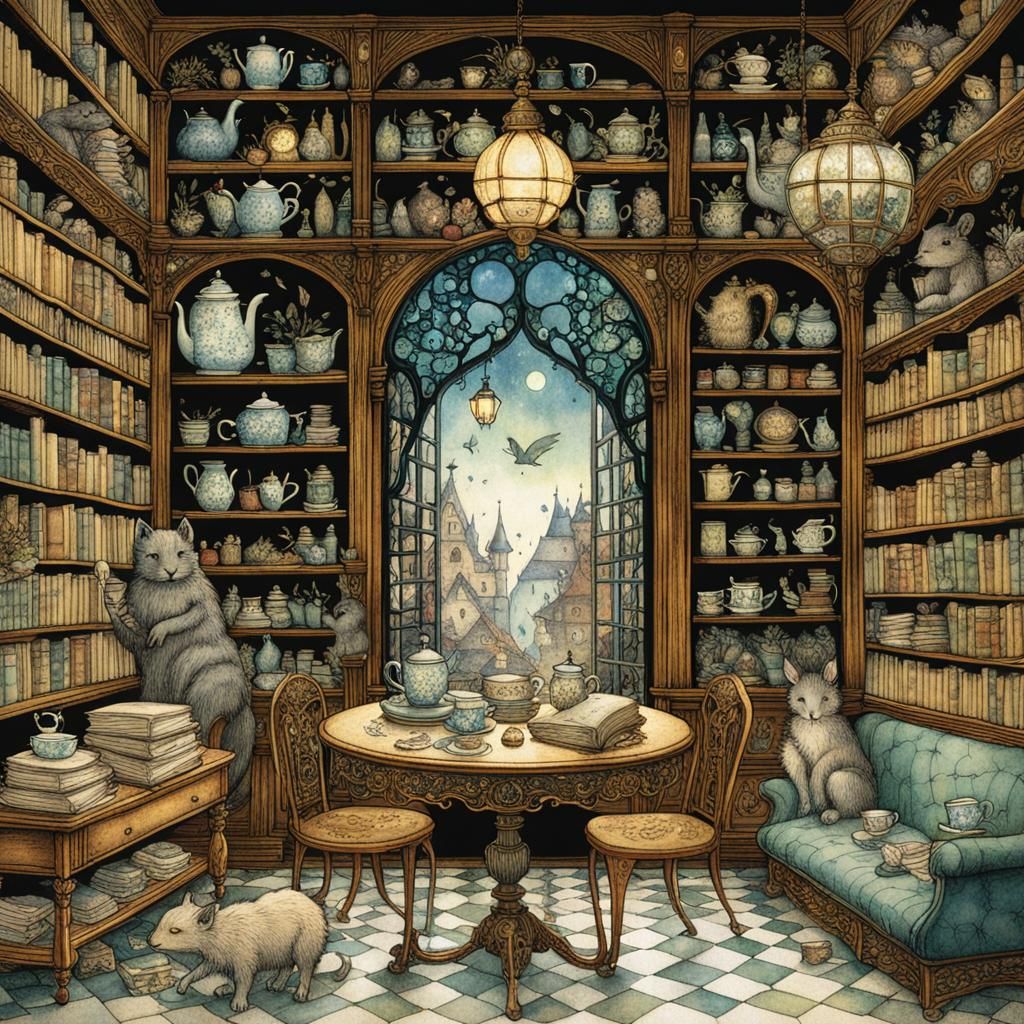 Whimsical Magical Menagerie Tea Parlor