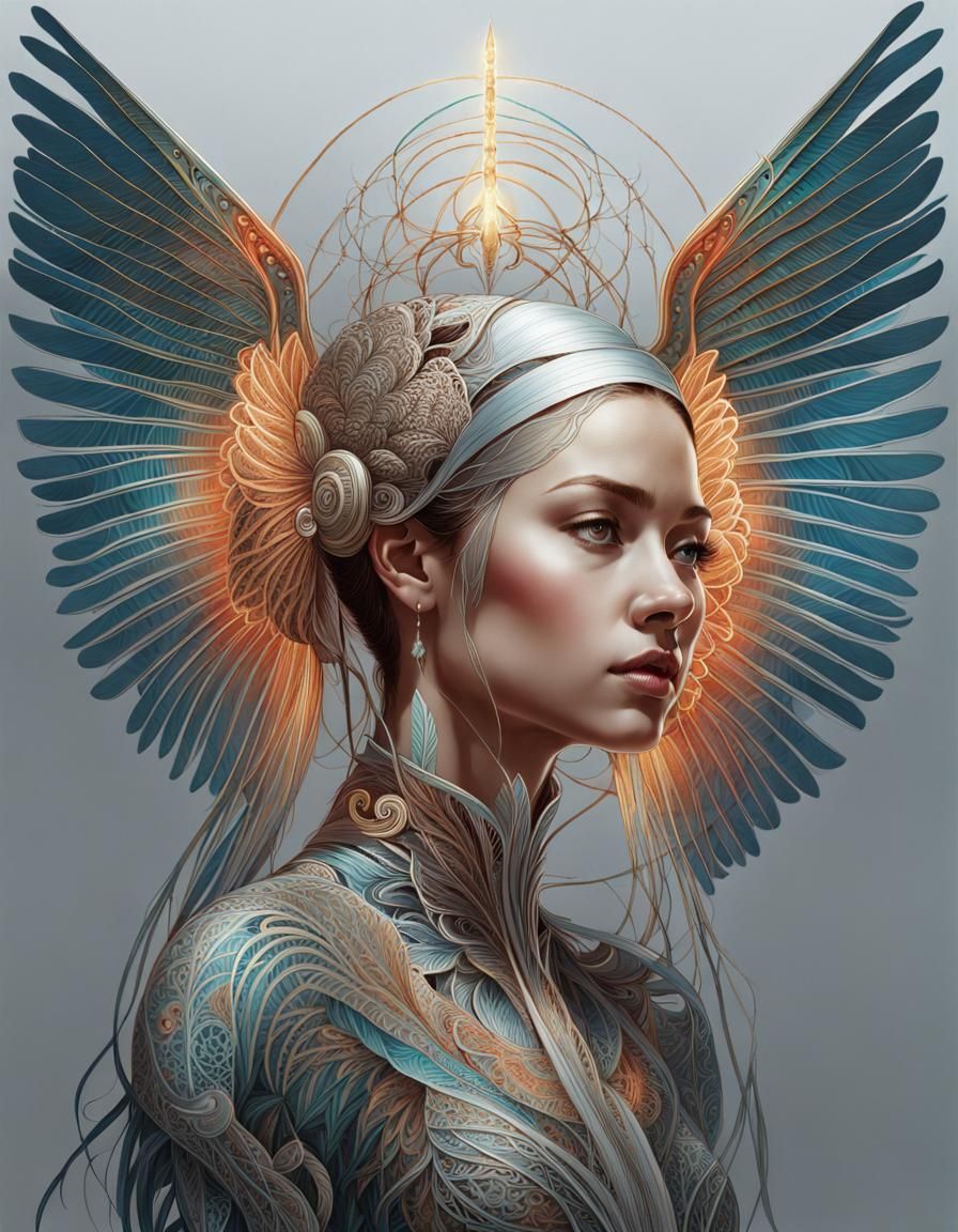 Winged Female Figure: Central Nervous System Portrait