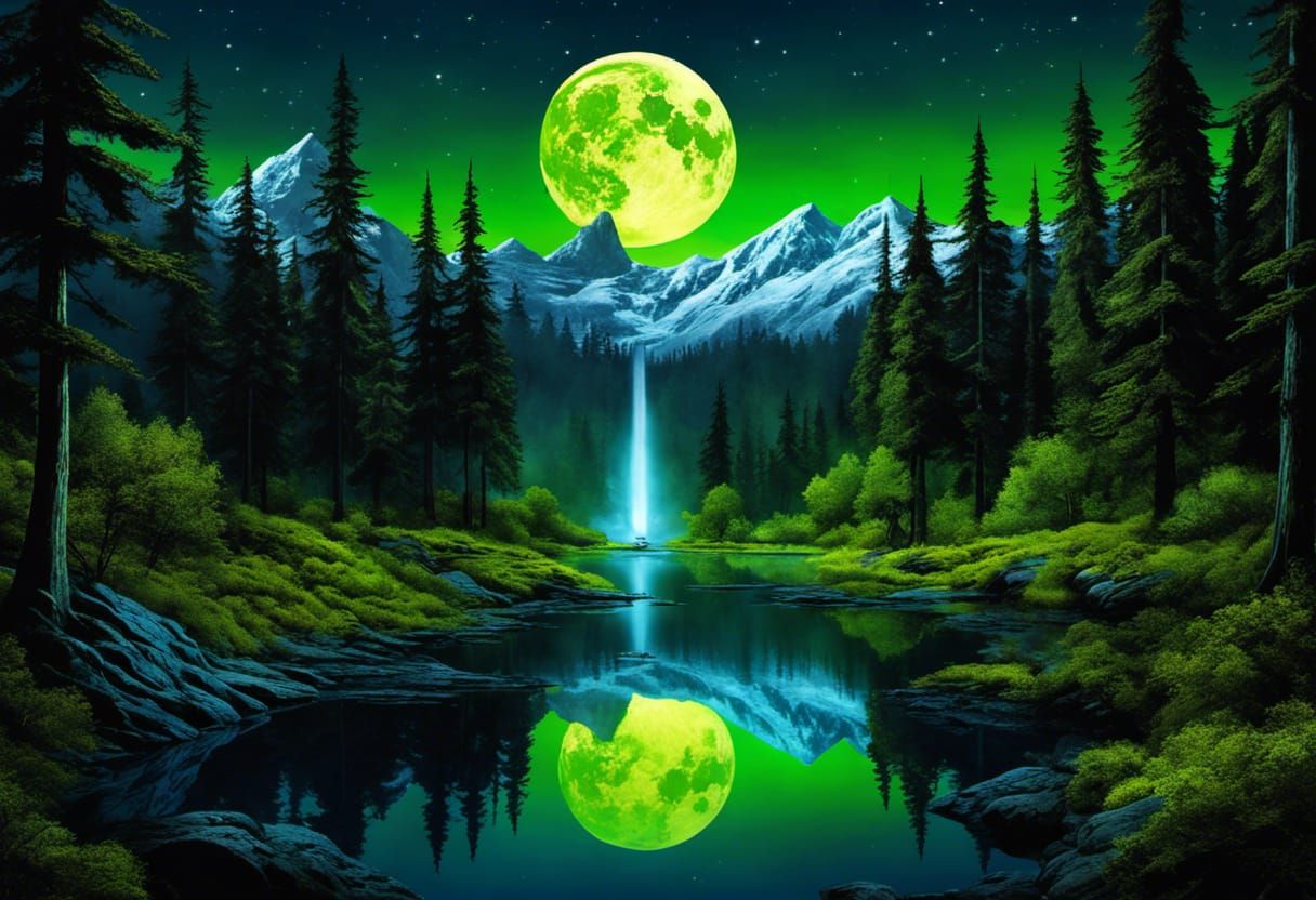 Lovecraftian Elven Mountain Scene in Gothic Style