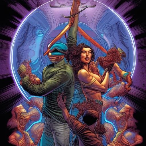 Comic Book Art of Thighs in Modern Style