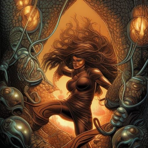 Comic Book Art of Thighs in Modern Style