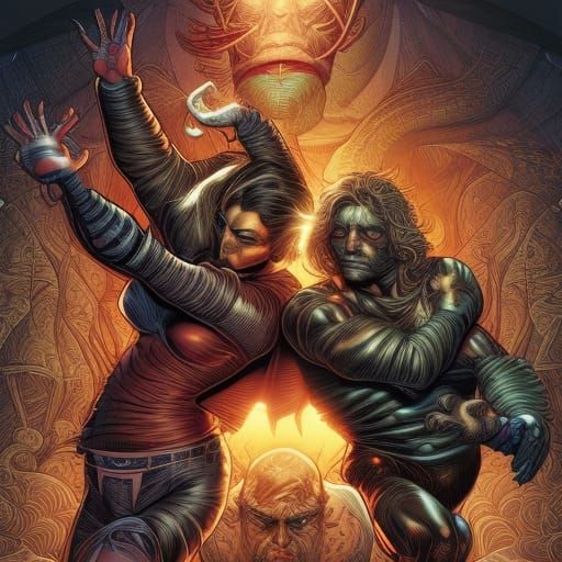 Stylized Thighs in Comic Book Art Style