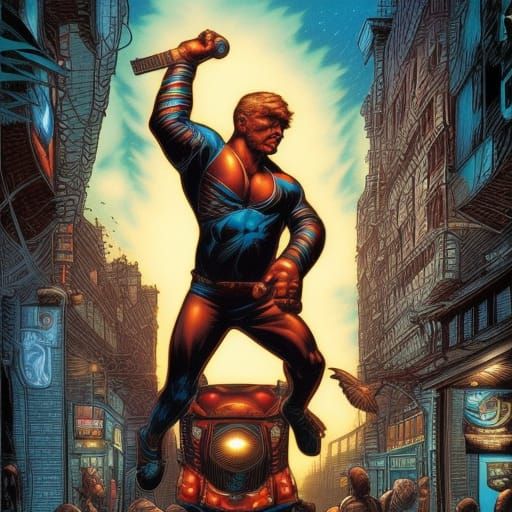 Dynamic Comic Book Art Illustration