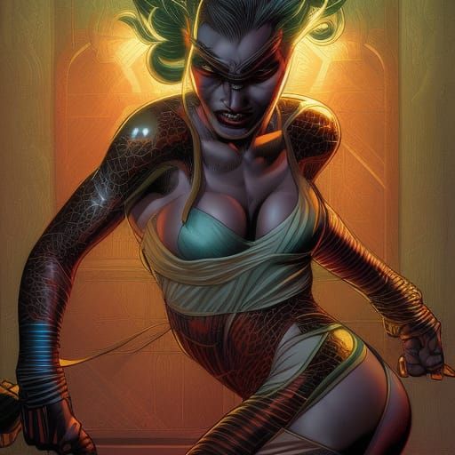 Comic Book Art of Stylized Thighs