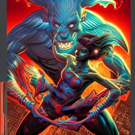 Stylized Comic Art of Thighs