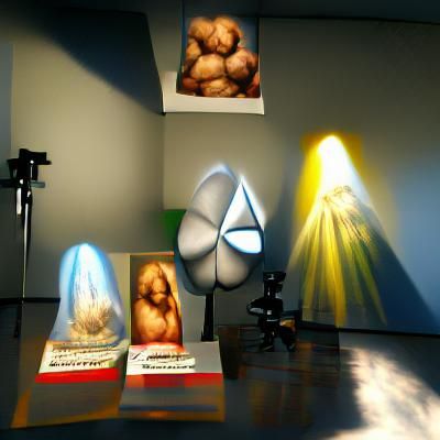 Hyperrealistic Holy Trinity in Volumetric Light