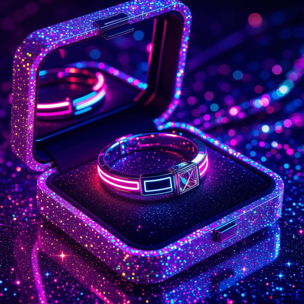 Neon Jewellery in Futuristic Style