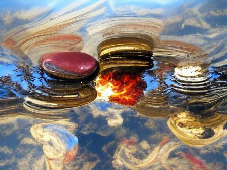 Symmetrical Reflections with Contrasting Colors