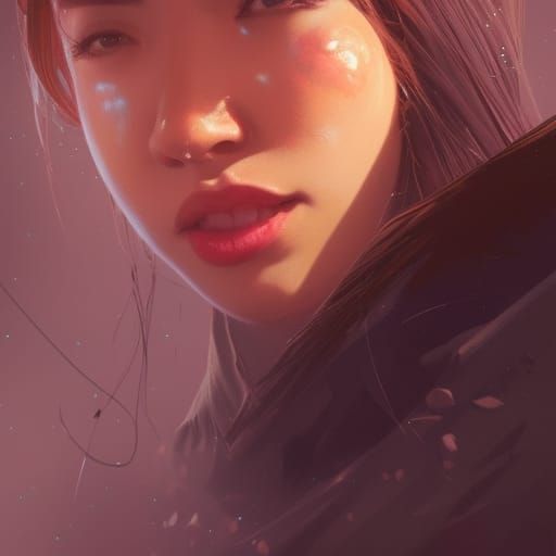 Futuristic Lunar City Portrait in Detailed Splash Art