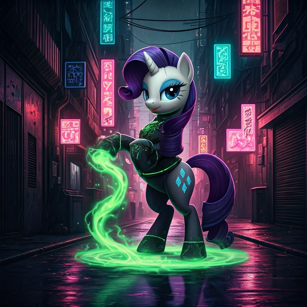 Rarity as Cyberpunk Poison Mage Dancer