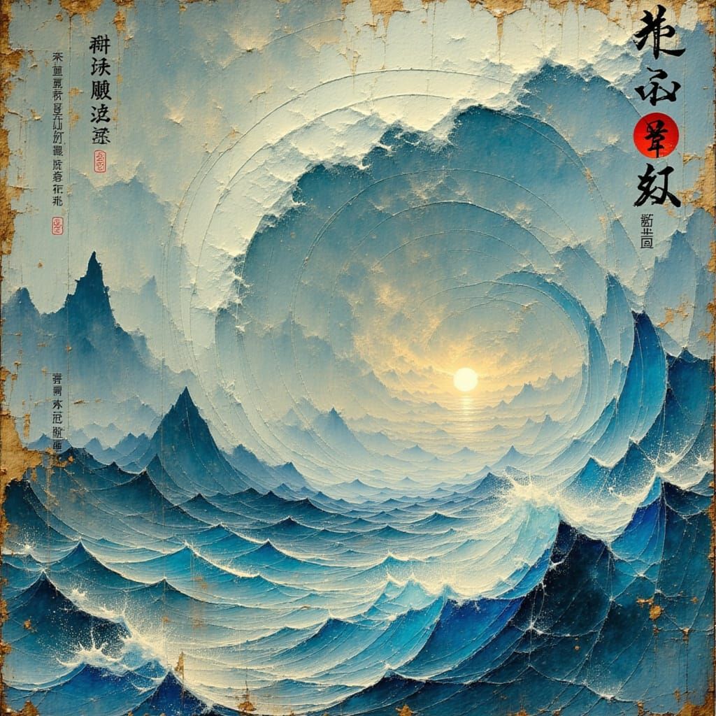 Typhoon Approaching Taiwan on Weather Map