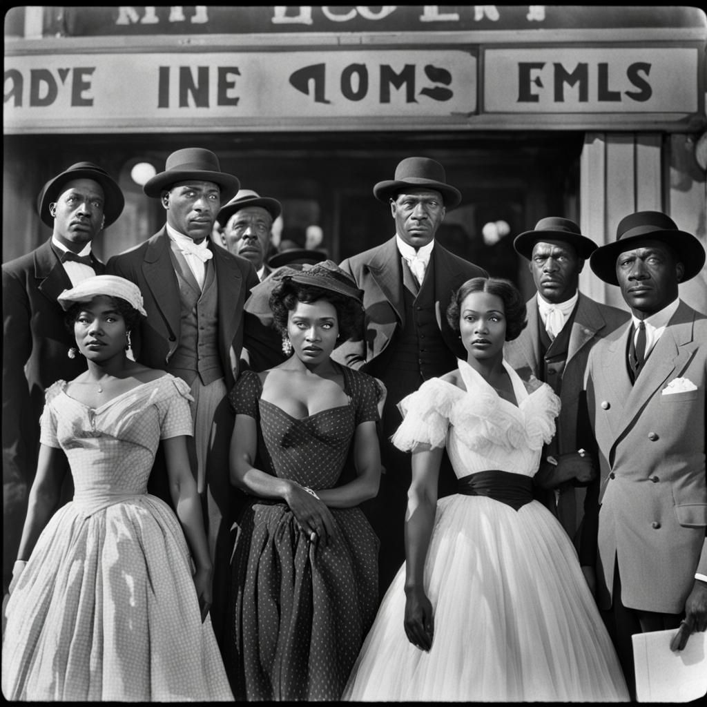 Vintage Style Image of a Race Film Scene