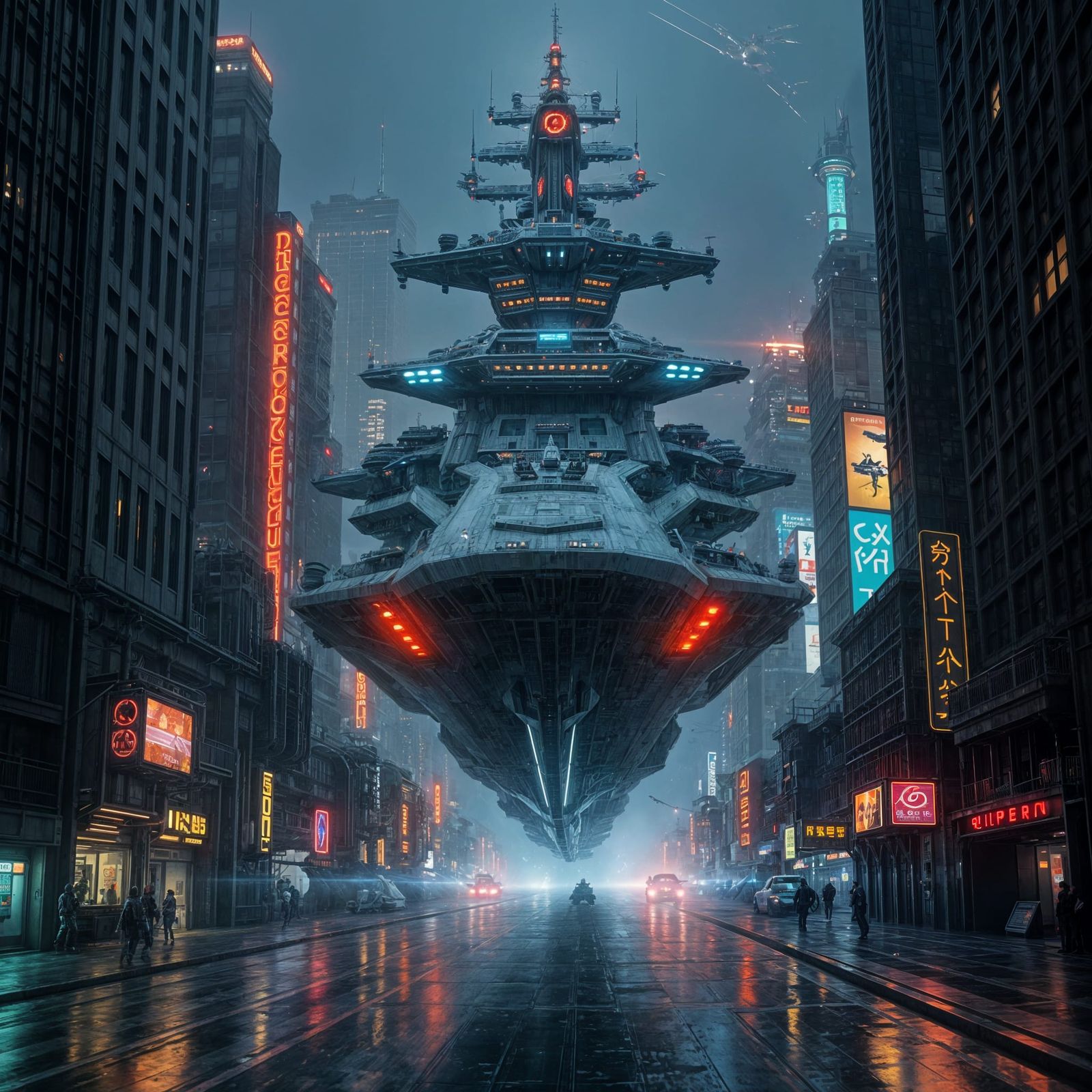 Gargantuan Flying Airship Meets Futuristic Iconic Vessels in...
