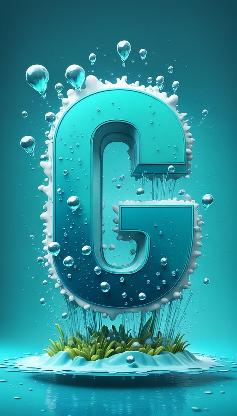 Animated 3D Popup with Water Droplets, Digital Art