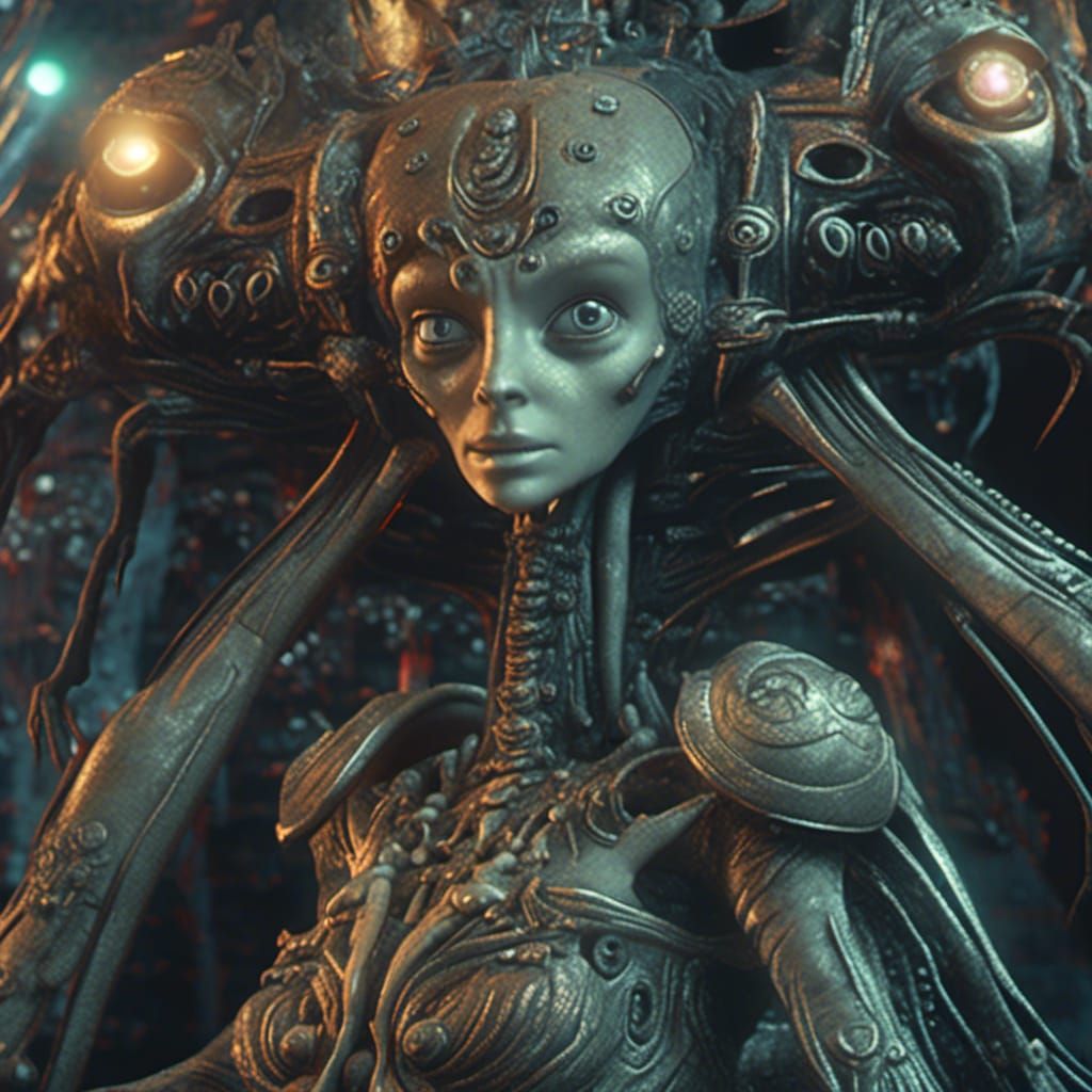 Outer Space Alien As 3D Game Cinematic