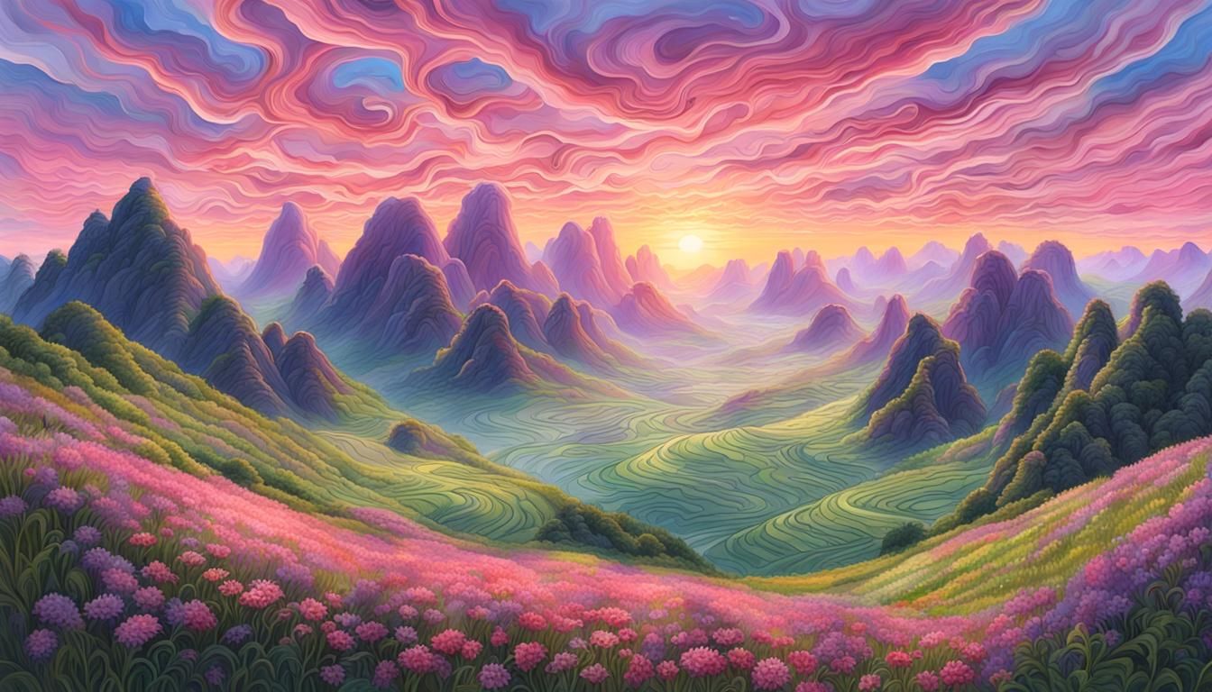 Sunrise of the Karst Region in China