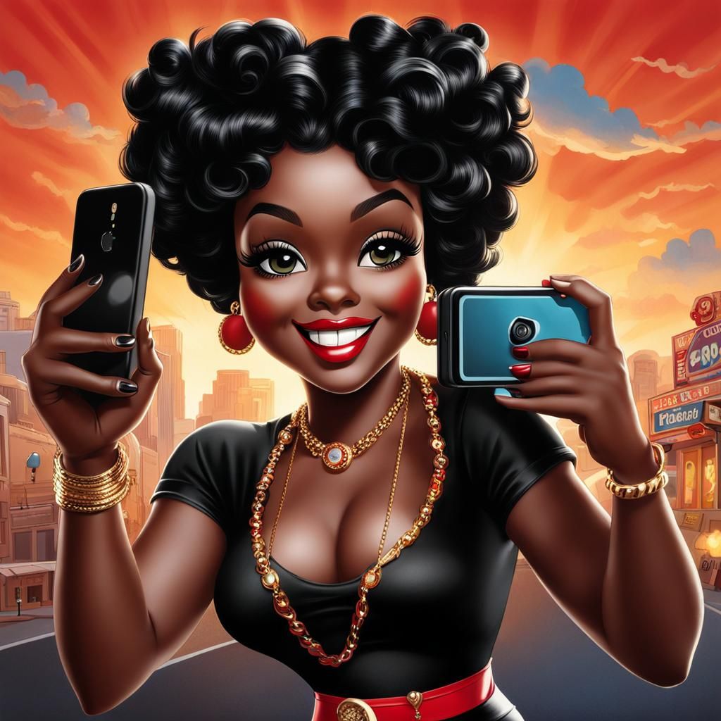 Black Betty Boop Self-Portrait