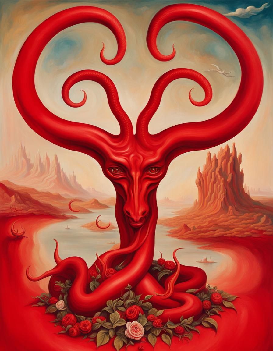 Surrealist Lucifer in Eden Book Cover Design