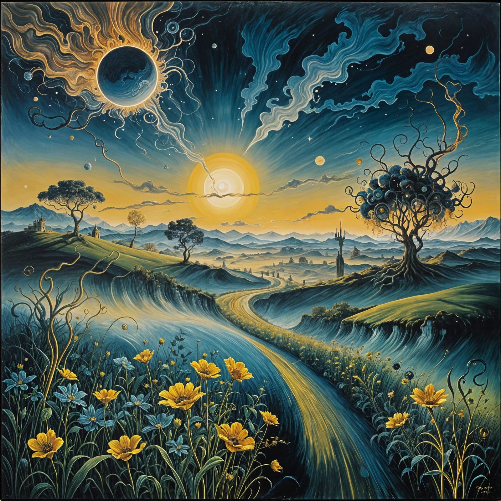 Surreal Day and Night Transition at the Horizon