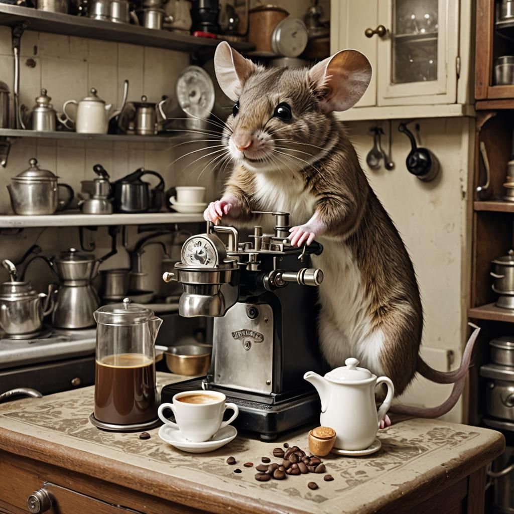 Victorian Mouse Tests Espresso Machine