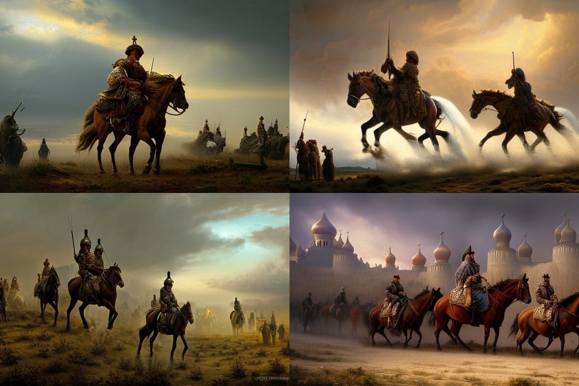 Imperial Russian Calvary Charge: Digital Matte Painting