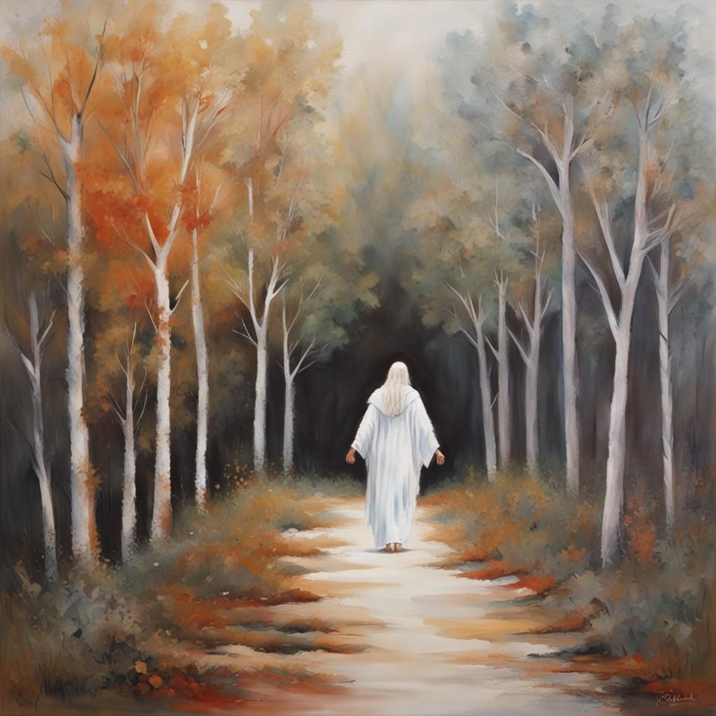 Jesus Christ Portrait in Detailed Matte Painting Style