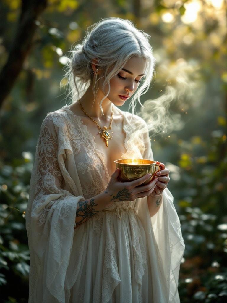 Ethereal Emissary with CoffeeBuddy Vessel in Forest